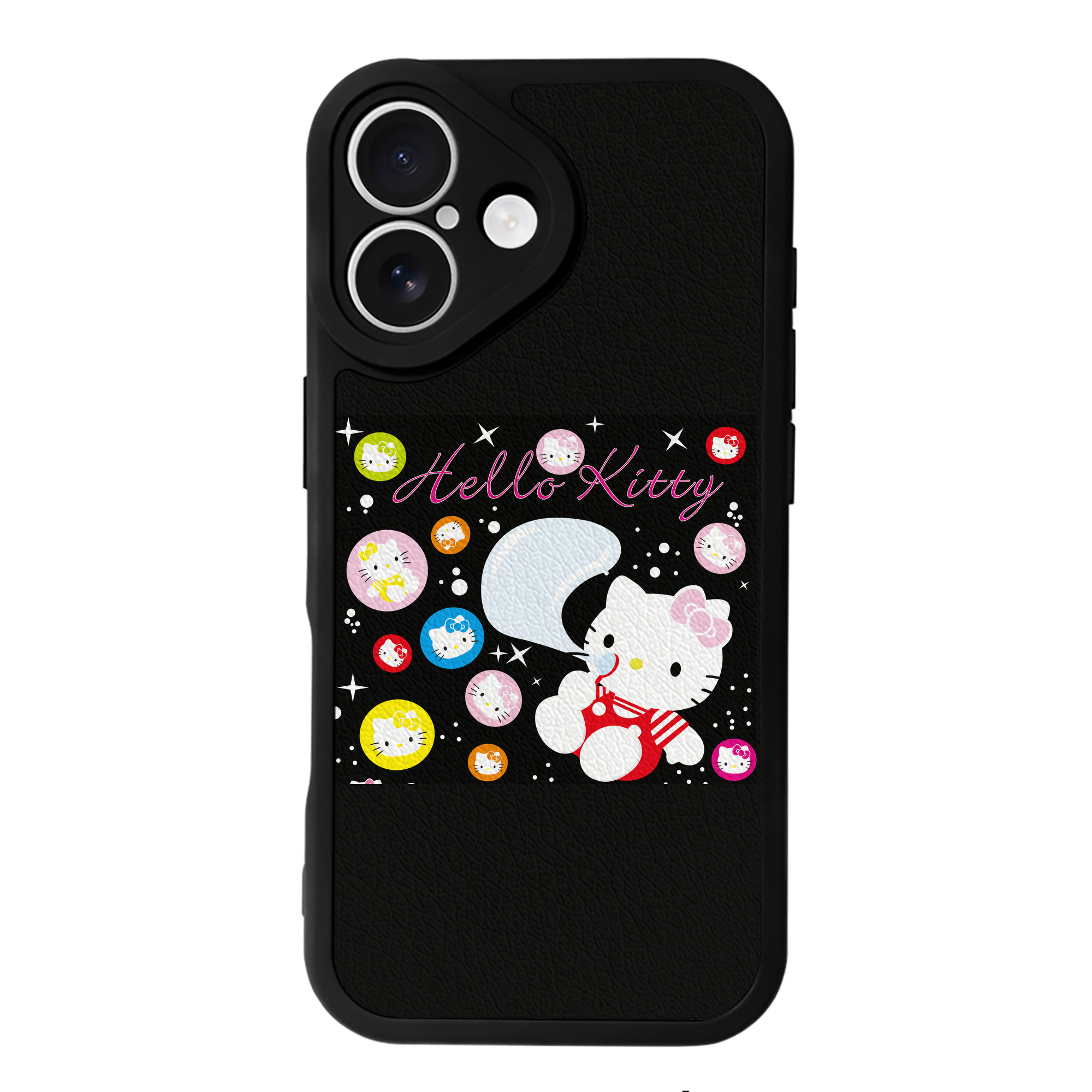 （画像用） Hello Kitty ハローキティ 【iPhone 16シリーズ対応】シリコンスマホケース（レザー調） 材質：シリコン